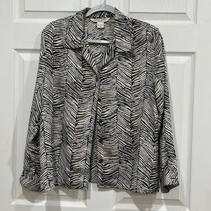 Allison Daily Petite Tiger 🐅 Stripe Blouse